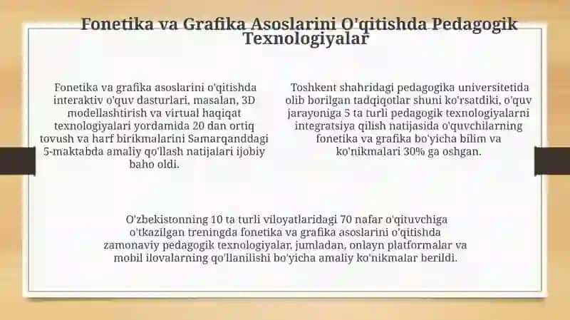 Fonetika va Grafika Asoslarini O'qitishda Pedagogik Texnologiyalarni Qo'llash 4