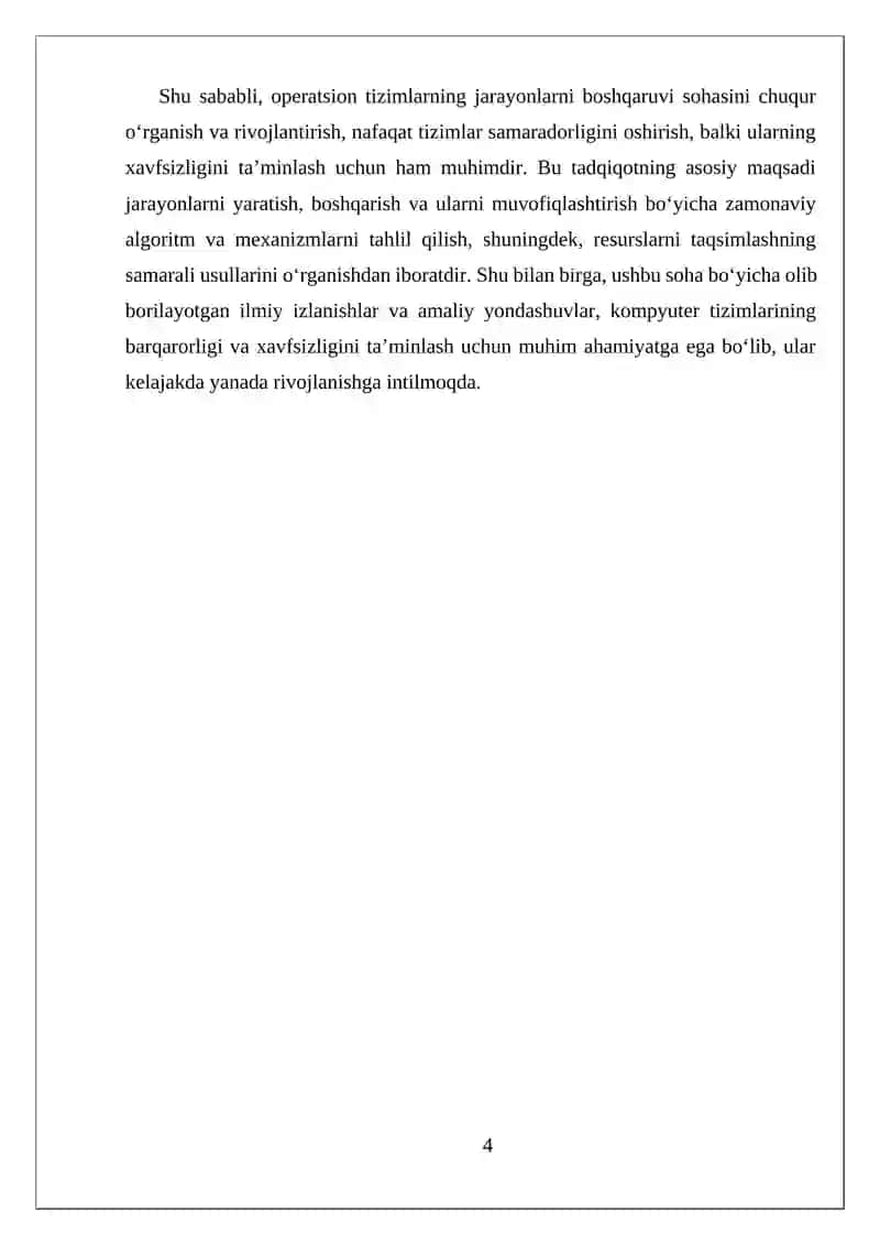 Operatsion Tizimlarning Jarayonlari Boshqarish 4