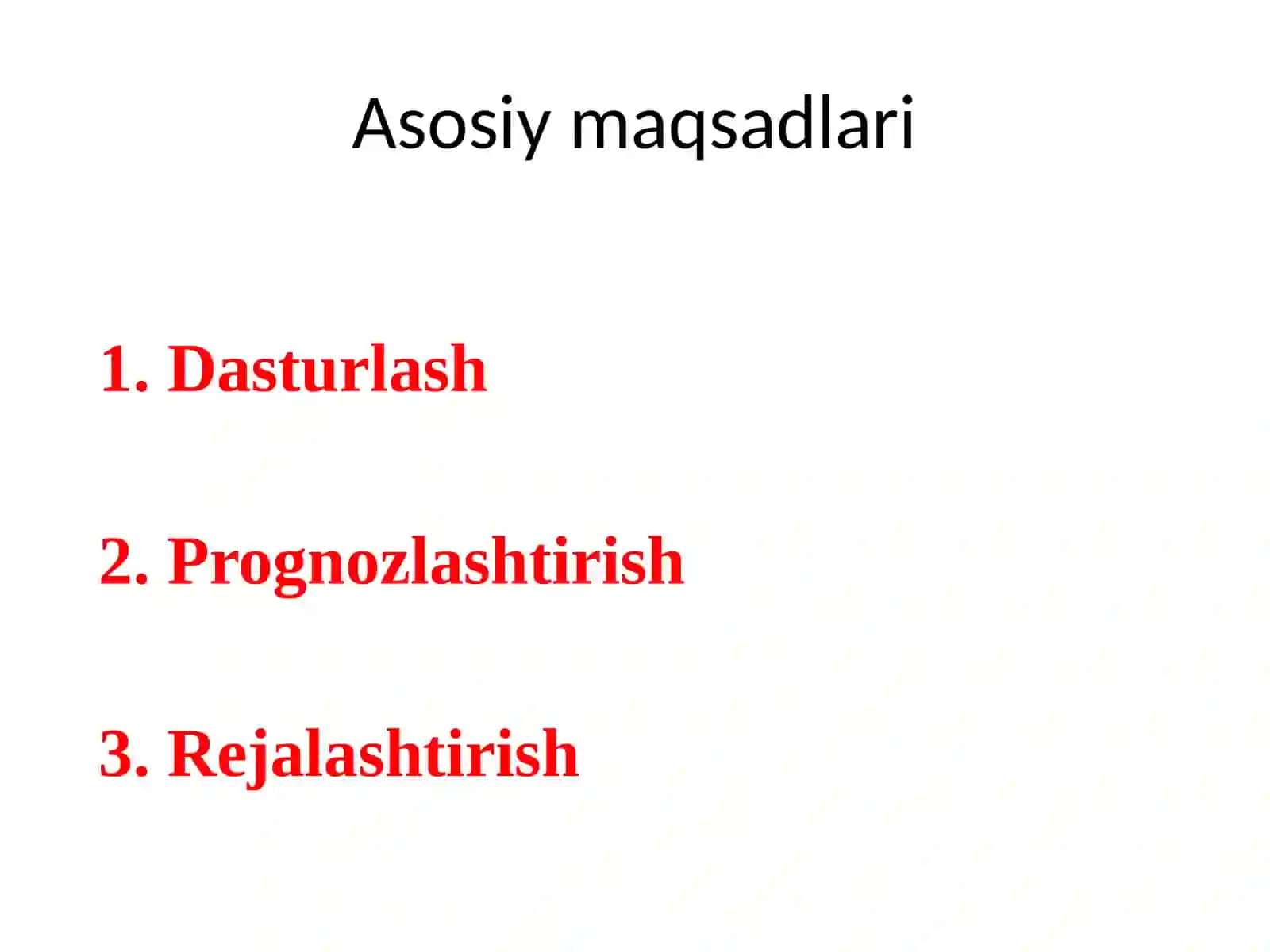 Davlatning Ijtimoiy-iqtisodiy rivojlanishni dasturlash, prognzlash va rejalaish siyosati 4