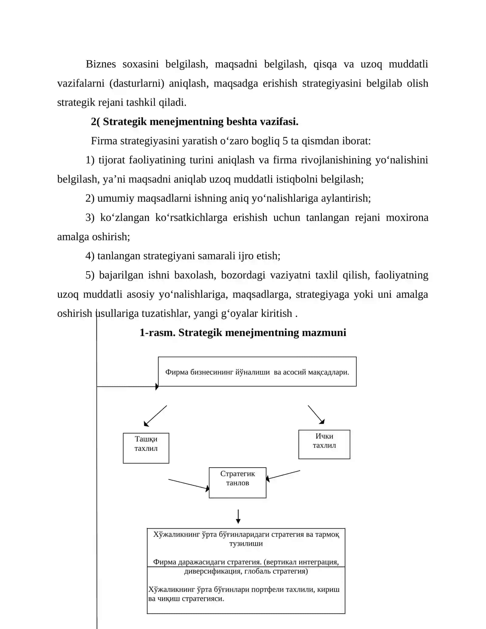 Strategik boshqarish jarayoni 4
