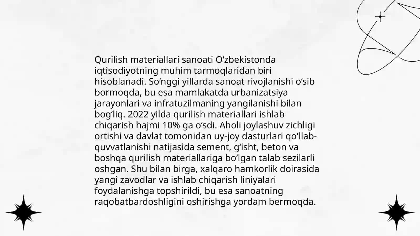 Qurilish sanoatini iqtisodiy tahlili 4
