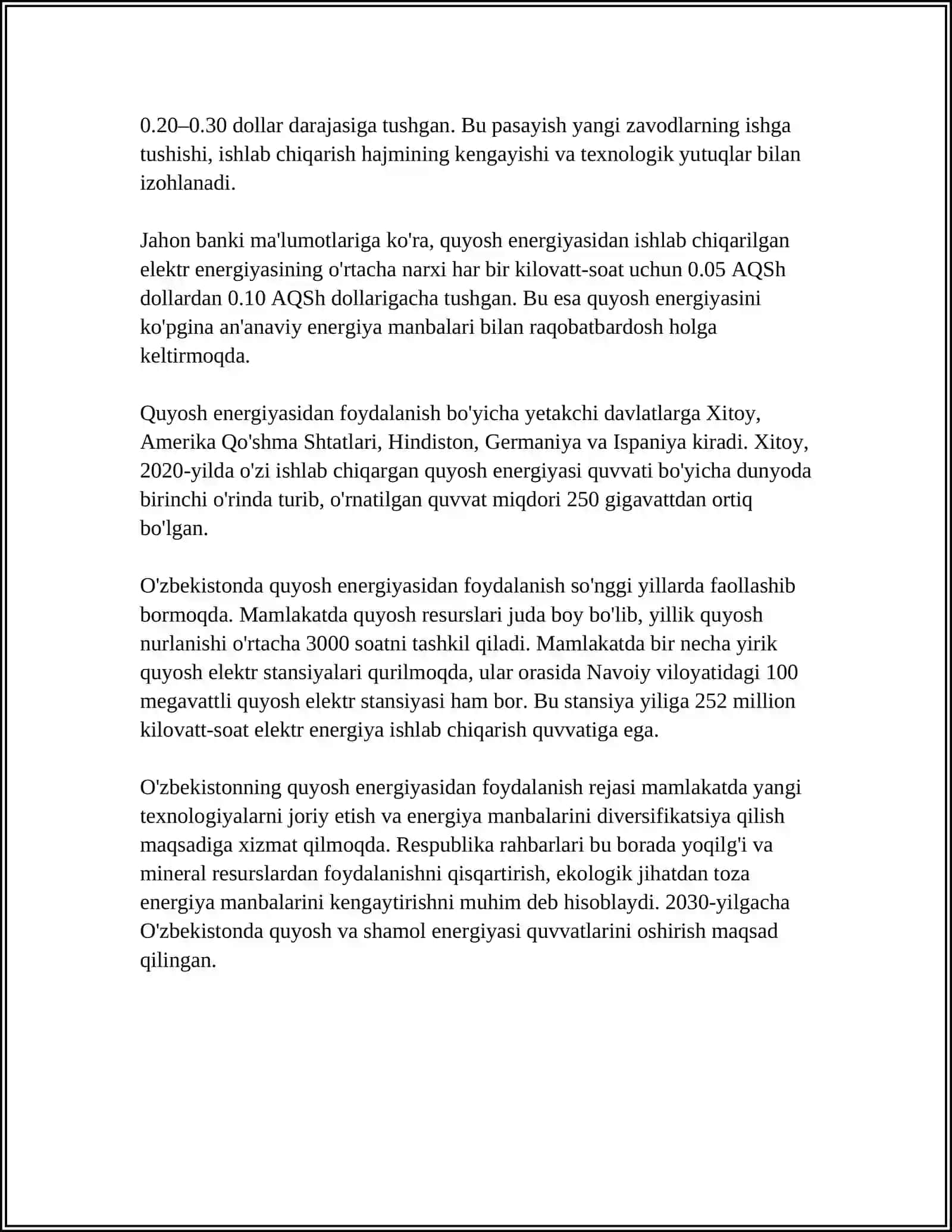 MUQOBIL ENERGIYAFANIDAN MUSTAQILISH 4