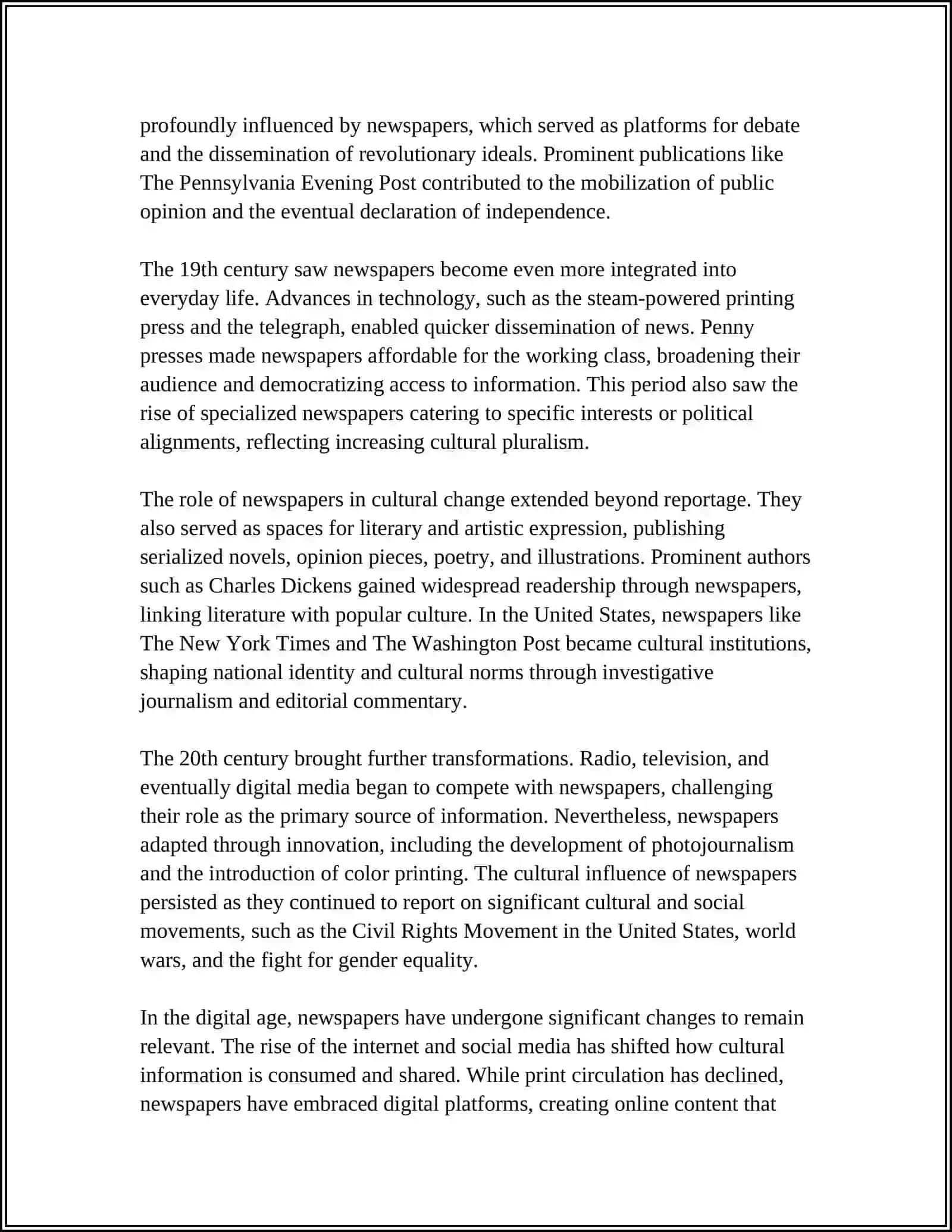 MATERIALS FOR TEACHING CULTURE: NEWSPAPER 4