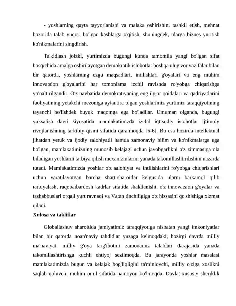 Yoshlar tashabbuslarini qo’llab quvvatlash va ularga ko’maklashish 4