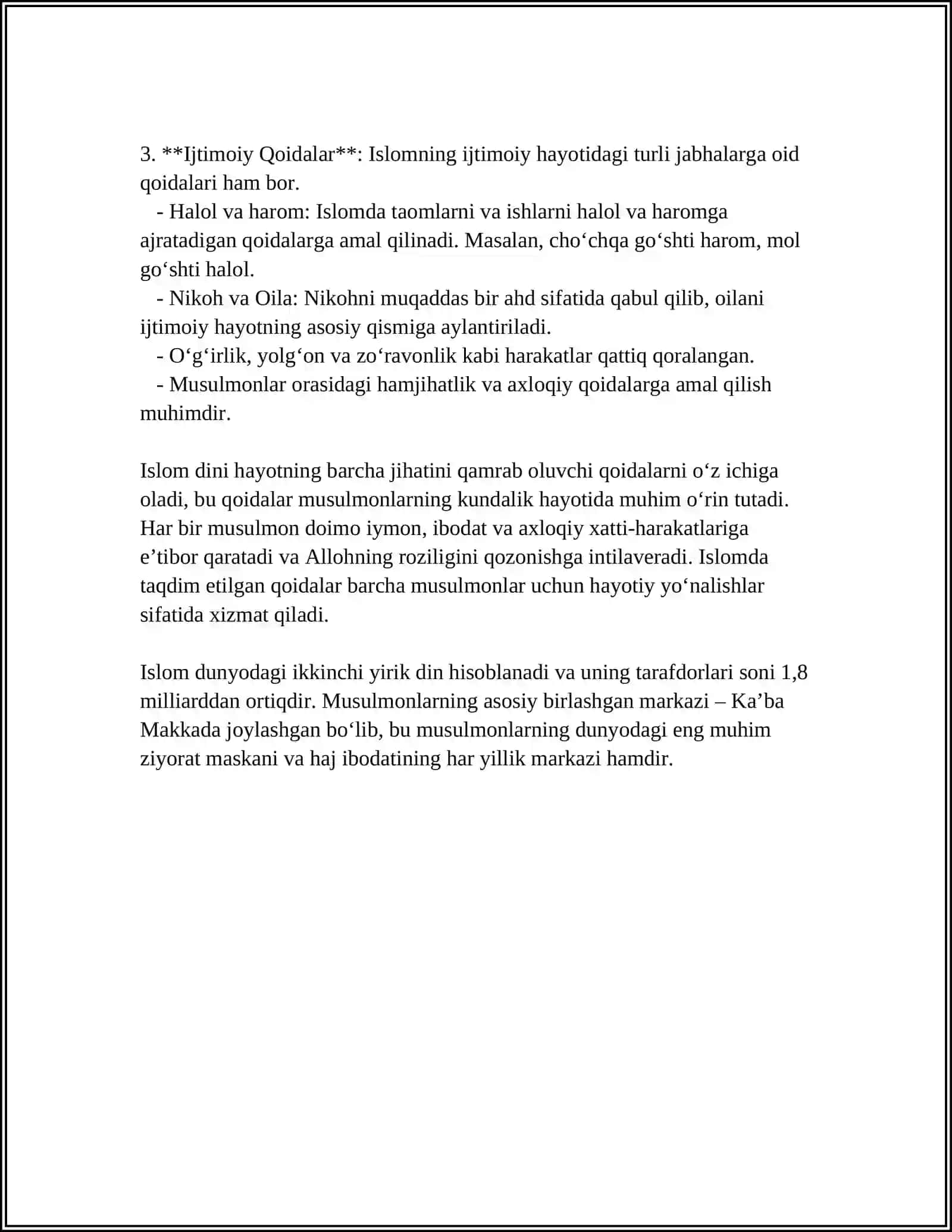 ISLAM RELIGION 4