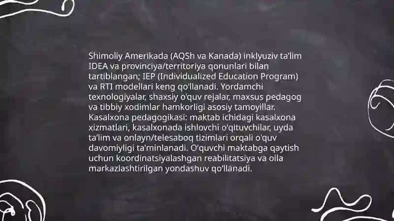 Xorijiy mamlakatlatlarda inklyuziv ta’lim va gospital pedagogika 4