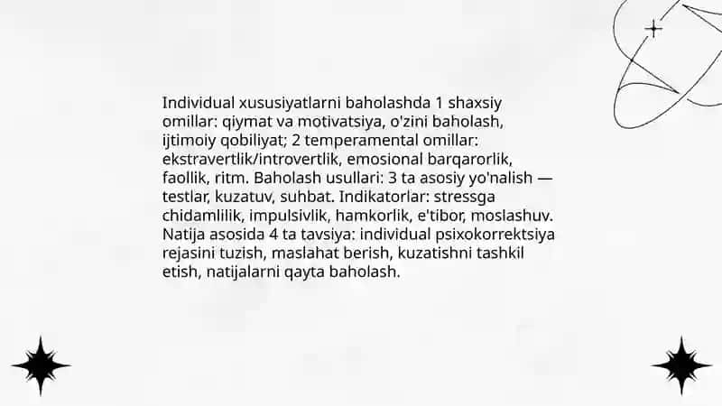 Yosh va individual xususiyatlariga ko'ra psixologik maslahat va psixokorrektsiya 4