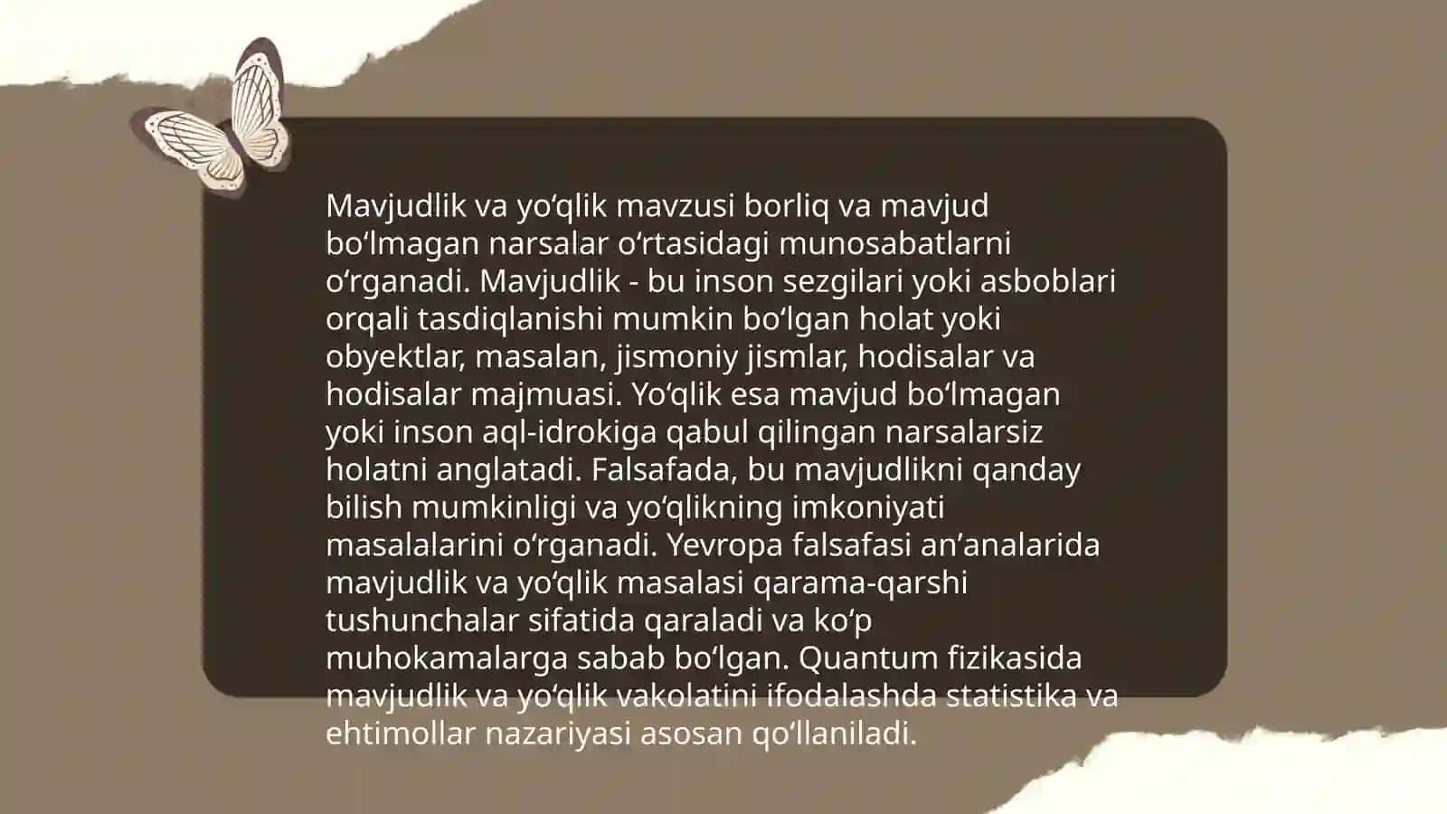 Ontologiyaning asosiy tushunchalari va masalalari 4