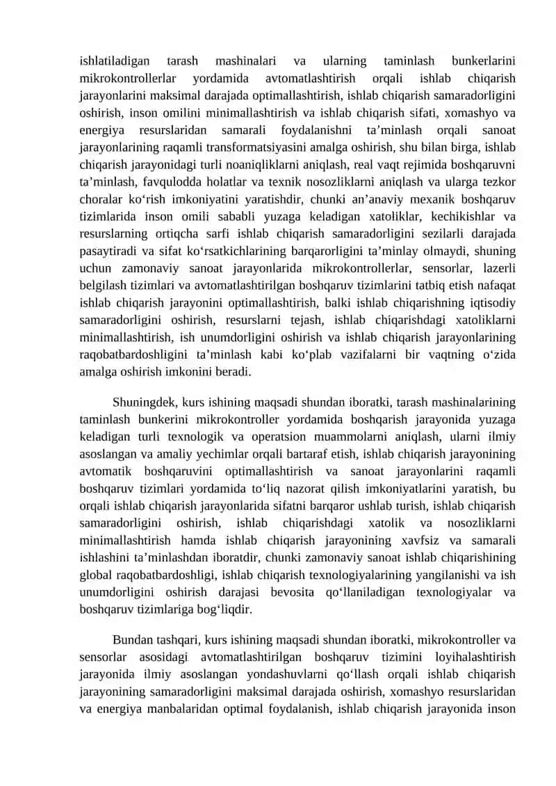Tarash mashinasining taminlash bunkerini mikrokontroller yordamida avtomatlashtirish sxemasini loyihalashtirish 4