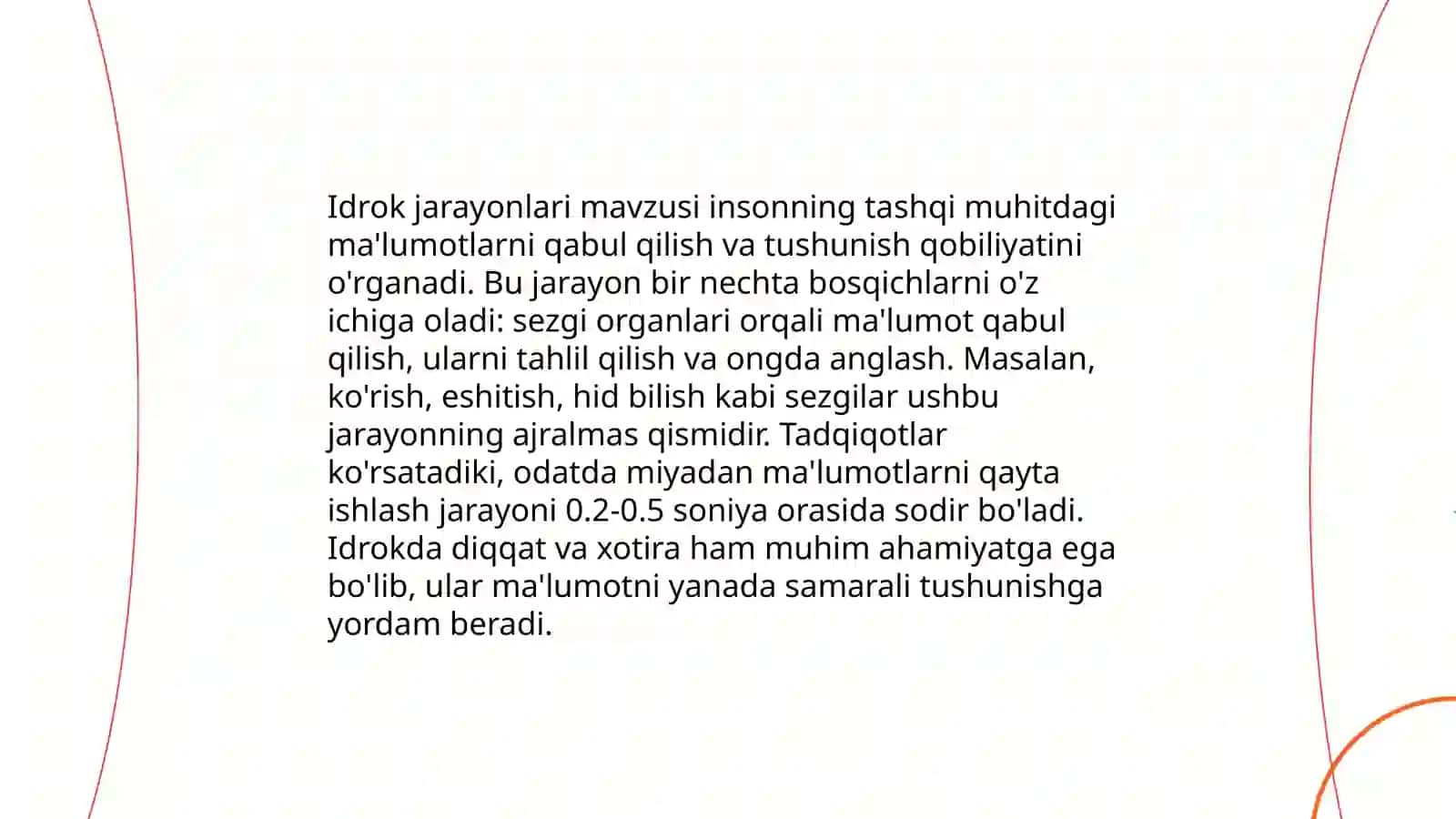 Psixalogiyada Idrok tushunchasi uning turlari va xususiyatlari 4