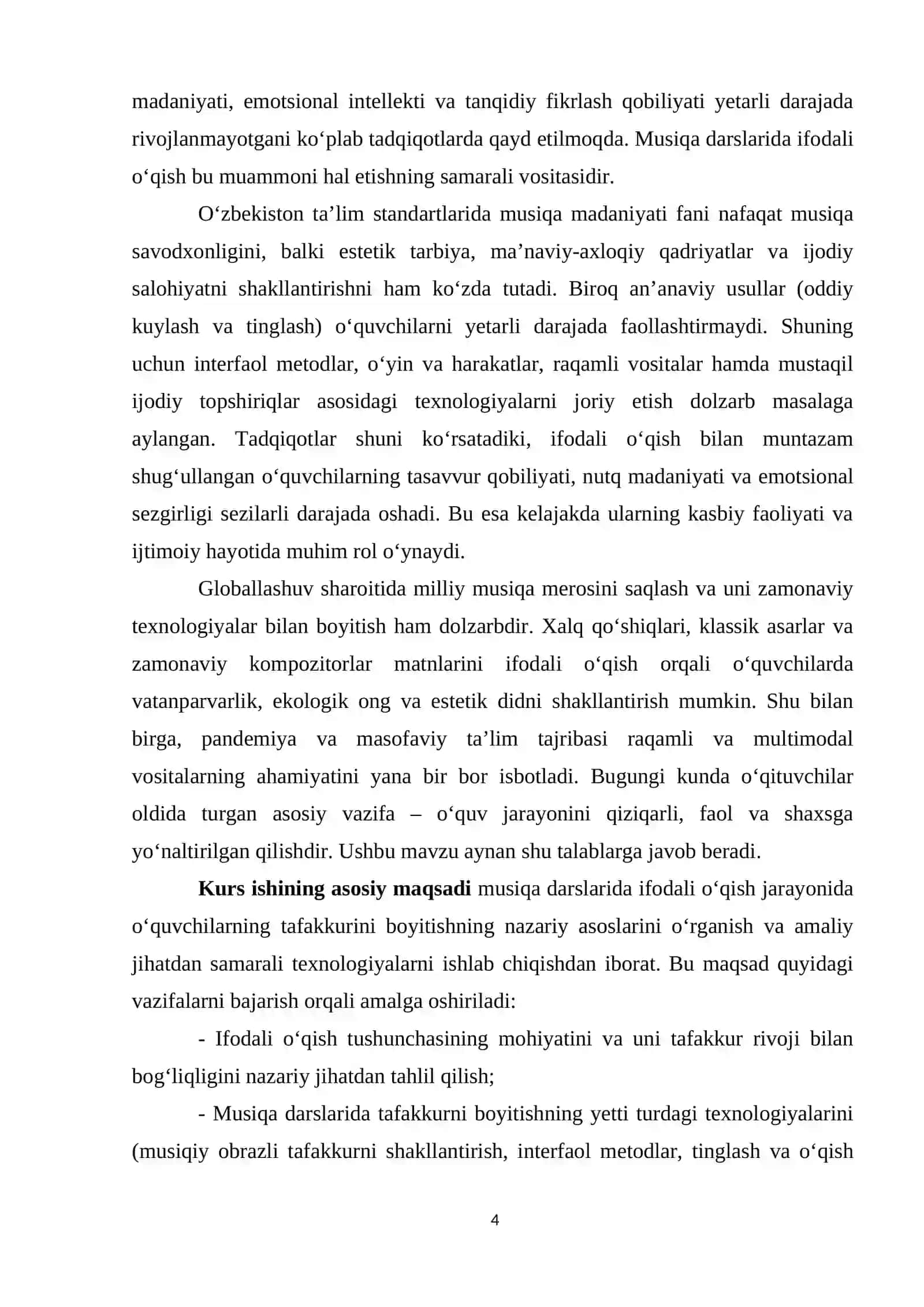 Musiqa darslarida ifodali oʻqish jarayonida tafakkurni boyitish texnologiyalari 4