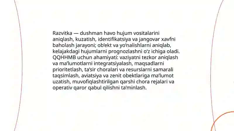 Dushman havo hujumi vositalarini aniqlashda QQHHMB 4