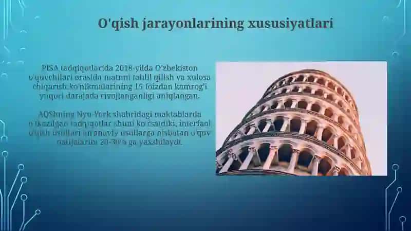 PISA bo‘yicha o‘qish savodxonligi dars jarayonlari javob turlari va baholash 4