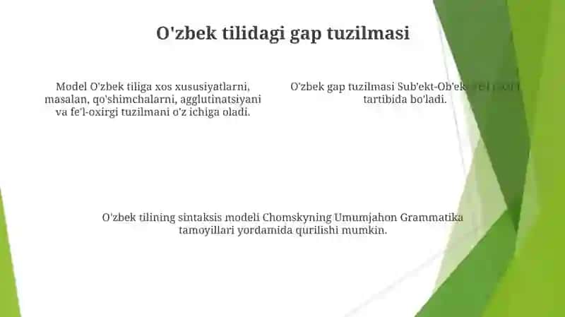 O'zbek tilining Sintaktik Modelini Qurish 4