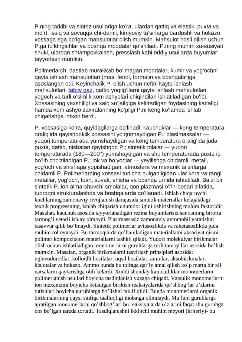 Qoplama hosil qiluvchi polimerlar kimyoviy nazariy asoslari 4