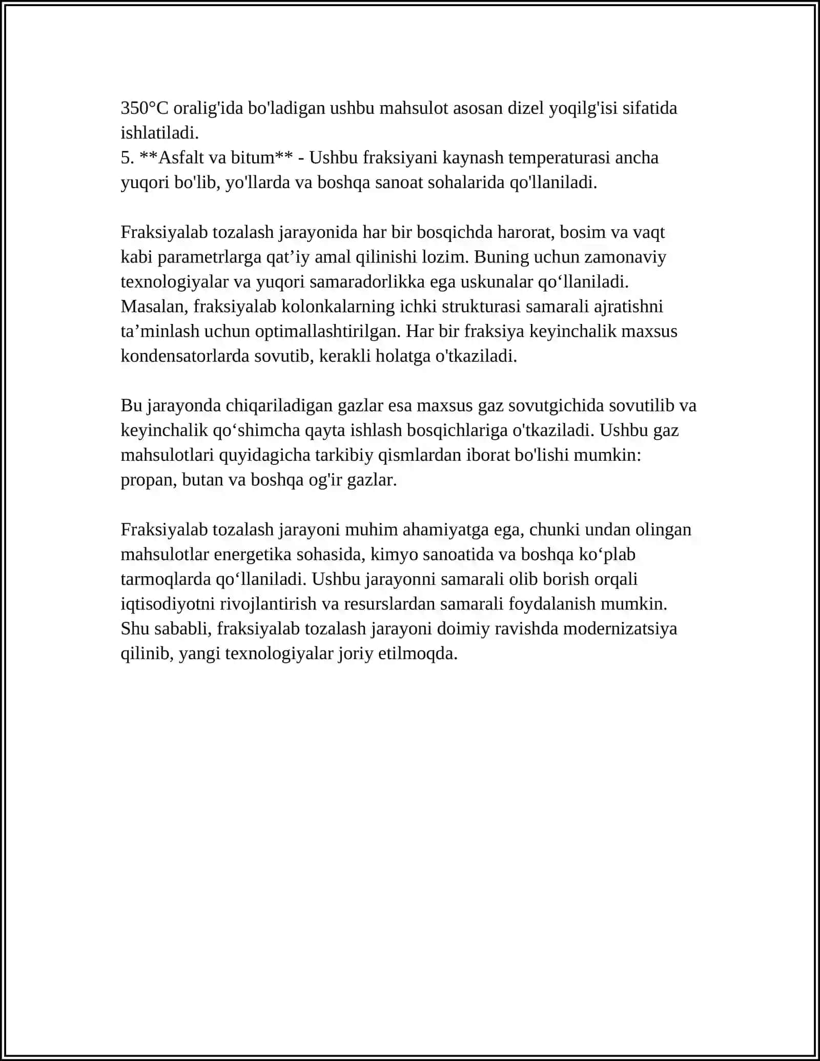 YORMABOP DONNI ARALASHMALARDAN FRAKSIYALAB TOZALASH VA ISH SAMARADORLIGINI ANIQLASH 4