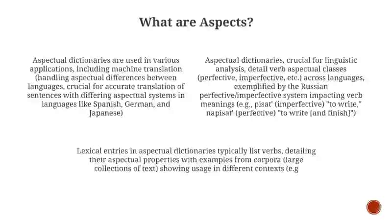 Aspectual dictionaries 4