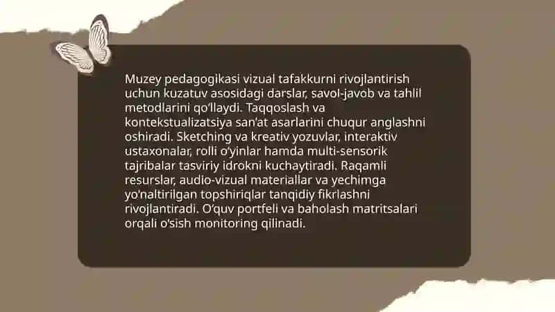 Sanat muzeyi va vizual tafakkur tushunchasi 4