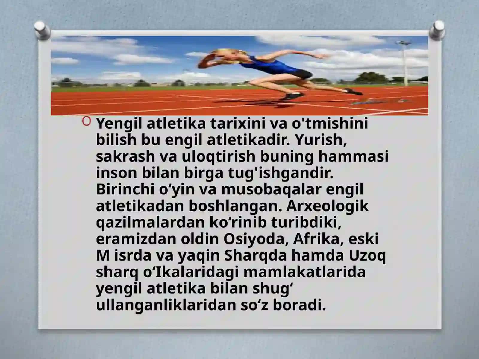 Yengil atletikaning kelib chiqish tarixi, turlari va uning qoidalari 4
