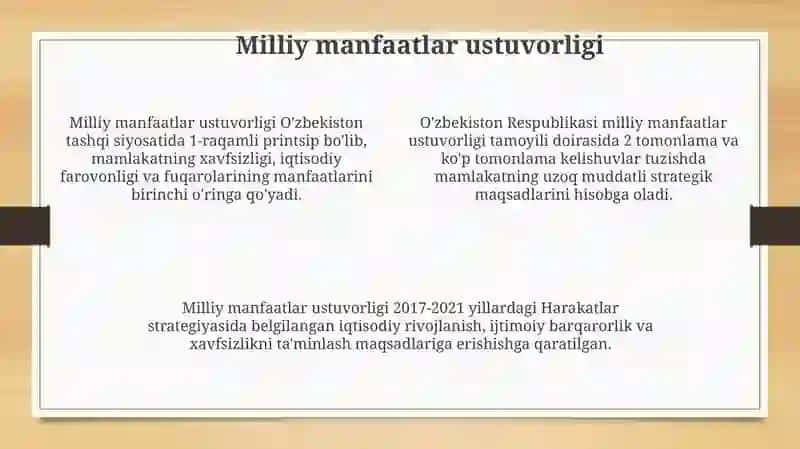 O'zbekiston Respublikasi tashqi siyosatining asosiy tamoyillari 4