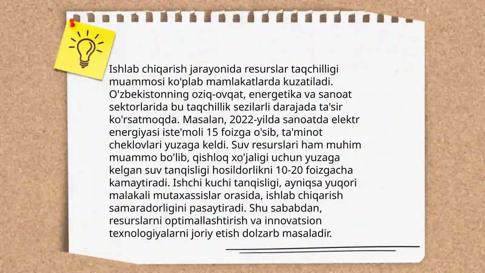 Ishlab chiqarish omillari cheklangan sharoitda 4