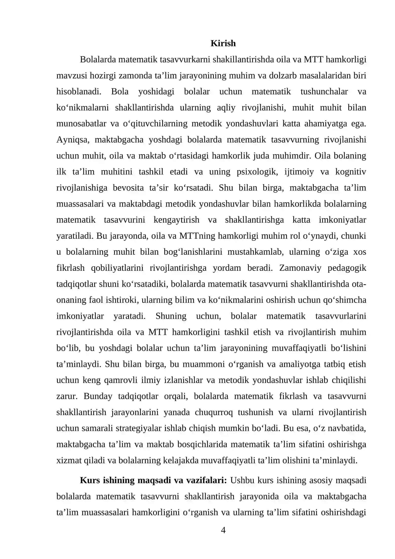 Bolalarda Matematik Tasavvurlarni Shakillantirishda Oila va MTT Hamkorligi 4