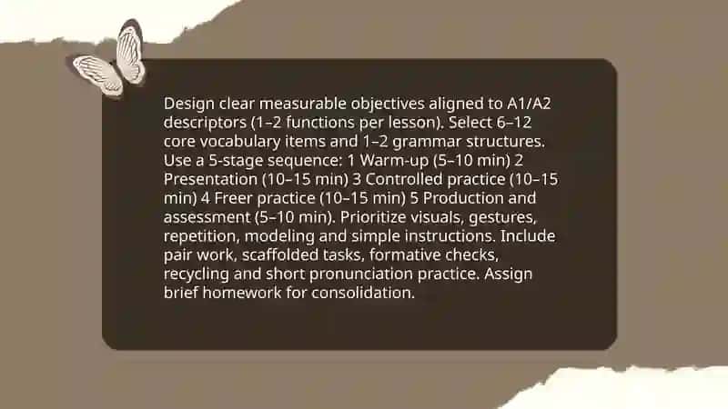 Teaching according to CEFR levels 4