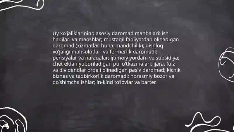 Aholi turmush darajasi va daromadlari 4