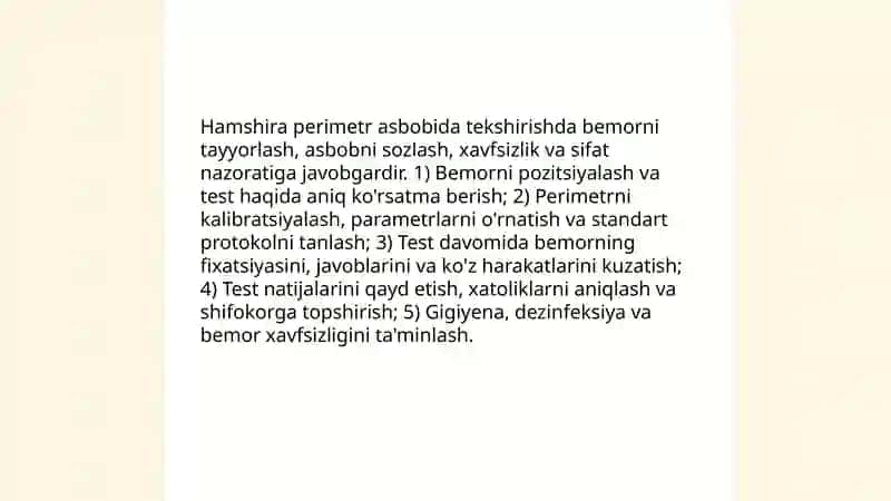 Perimetr asbobida tekshirish 4