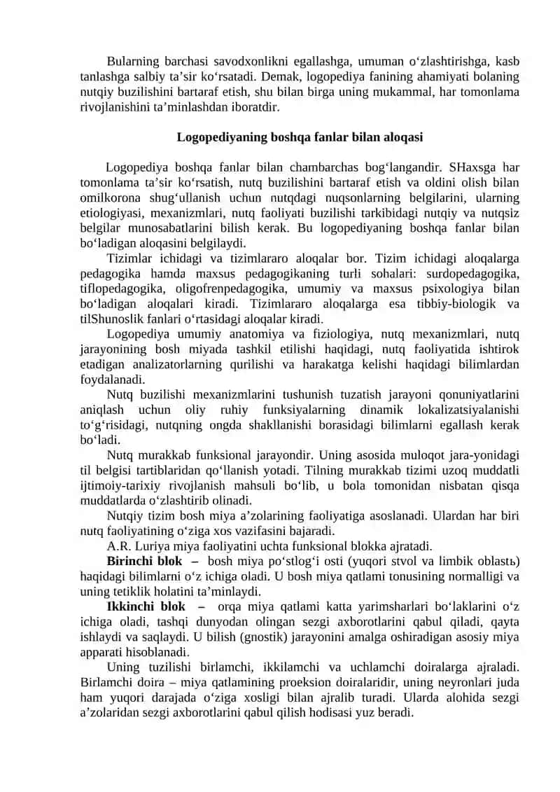 Logopediya fanining nazariy va metodologik asoslari 4