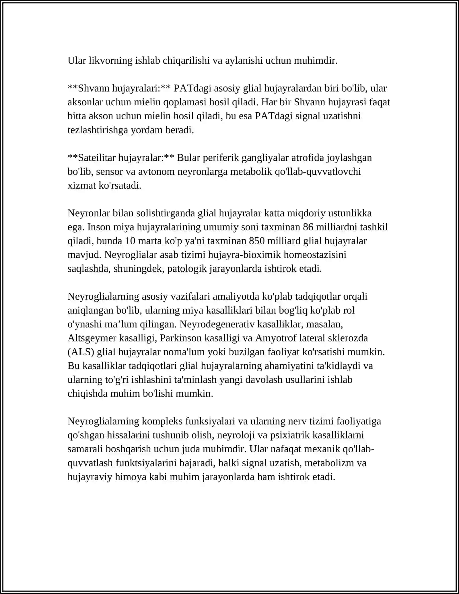 NEYROGLIYA HUJAYRALARINING TUZILISHI VA FUNKSIYALARI 4