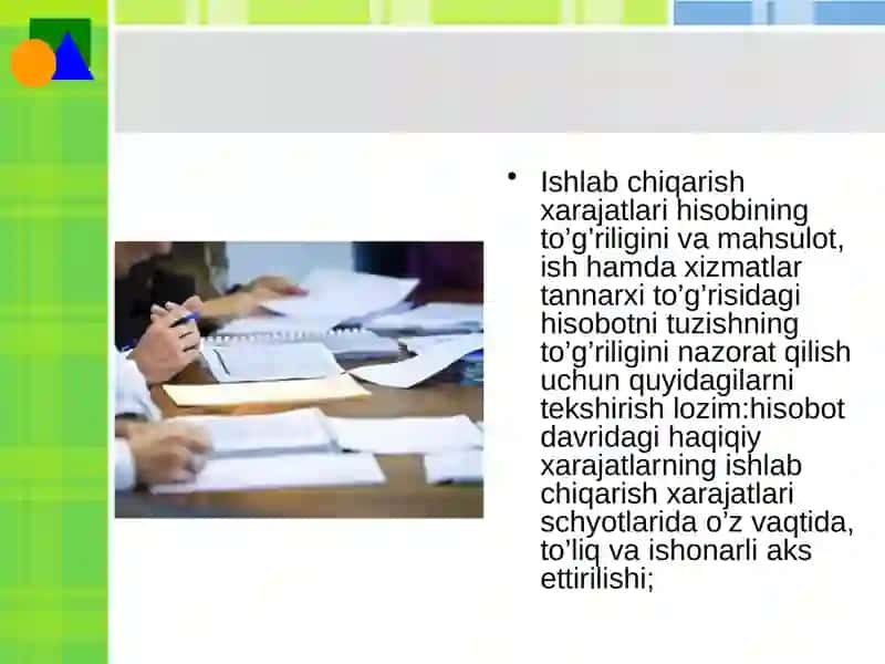 Ishlab chiqarish xarajatlari auditining maqsadi, me’yoriy asoslari va xususiyatlari 4