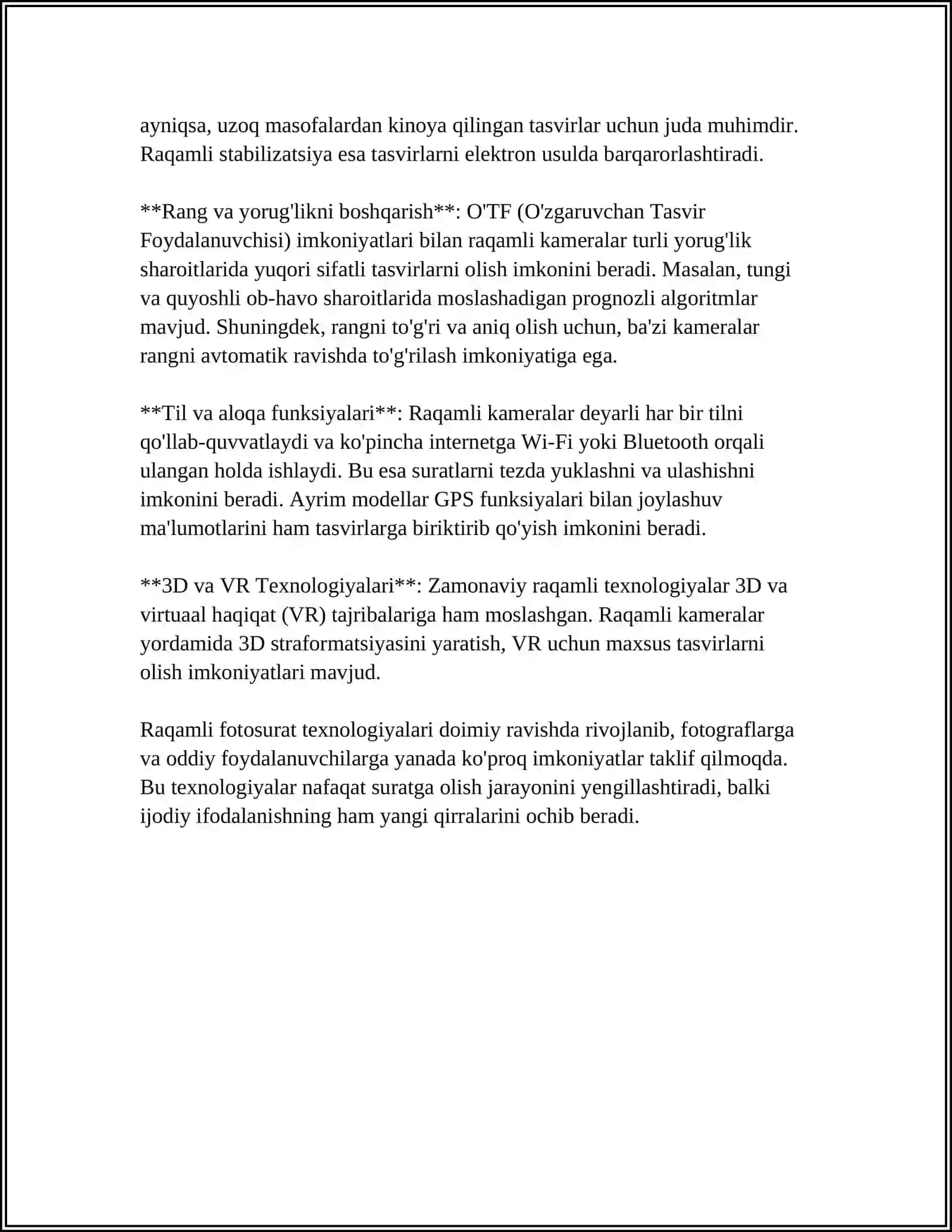KOSMIK FOTOAPPARATLAR HAQIDA MAʼLUMOT 4