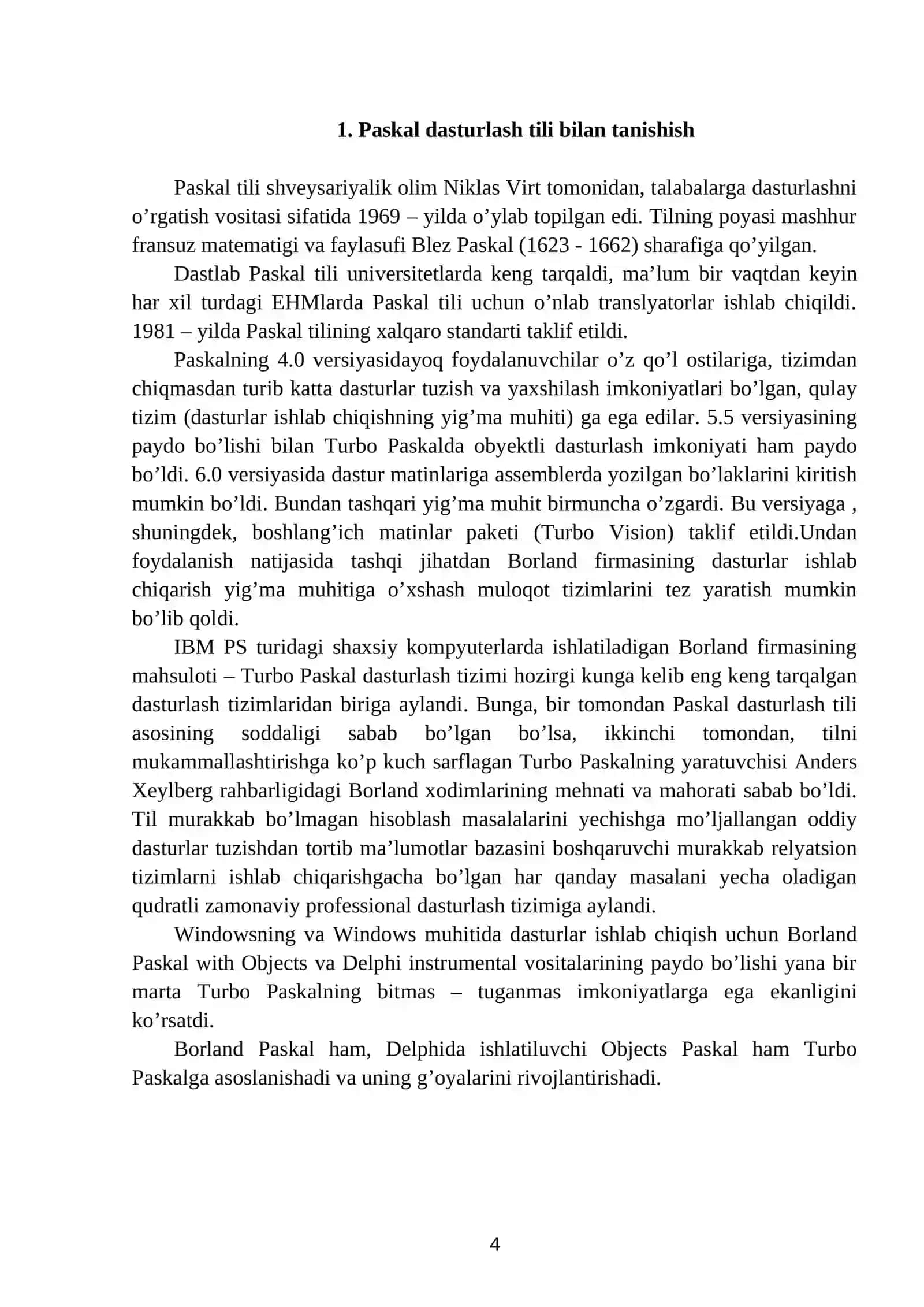 Paskal dasturlash tilida chiziqli dasturlar tuzish 4