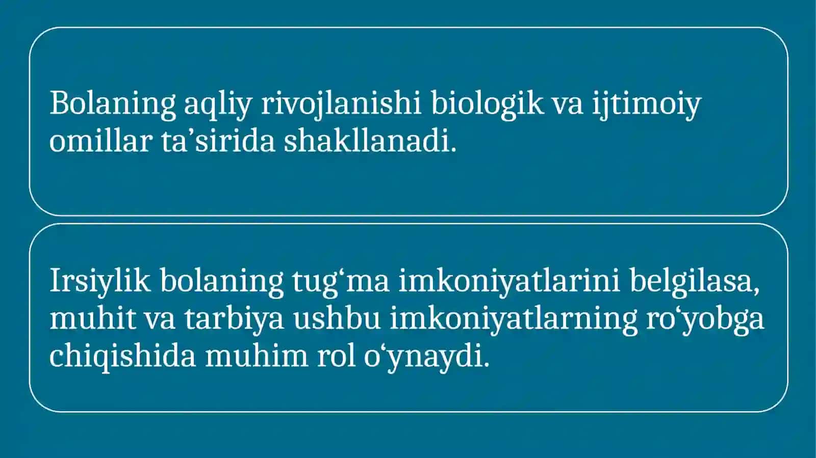 Ilk bolalik davrida aqliy o'sish 4