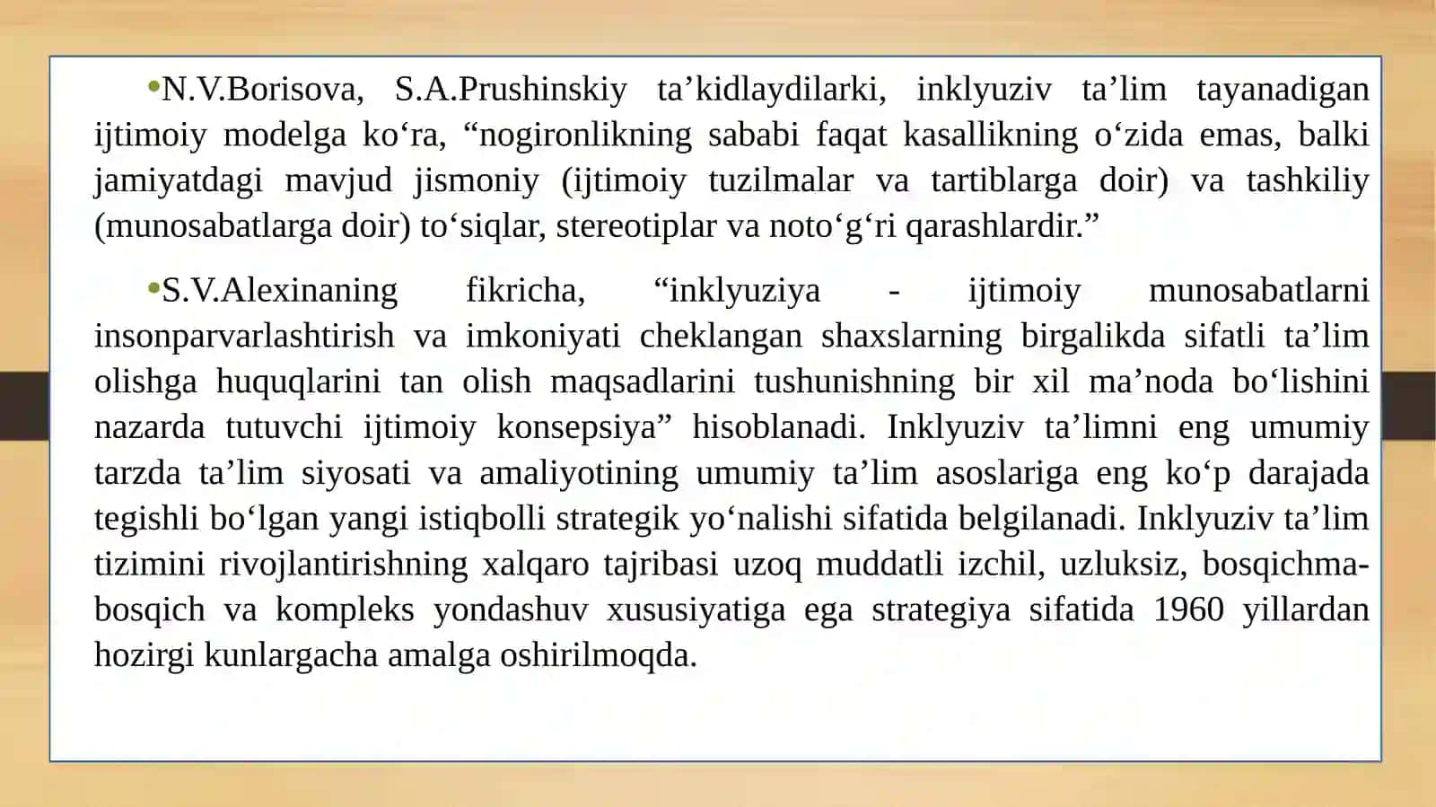 Inklyuziv ta’limga oid xorijiy tajribalar sharhi 4