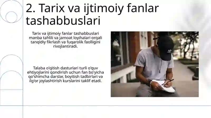 Fan bo'yicha ta'lim oluvchilarning o'quv faoliyat dasturlari 4