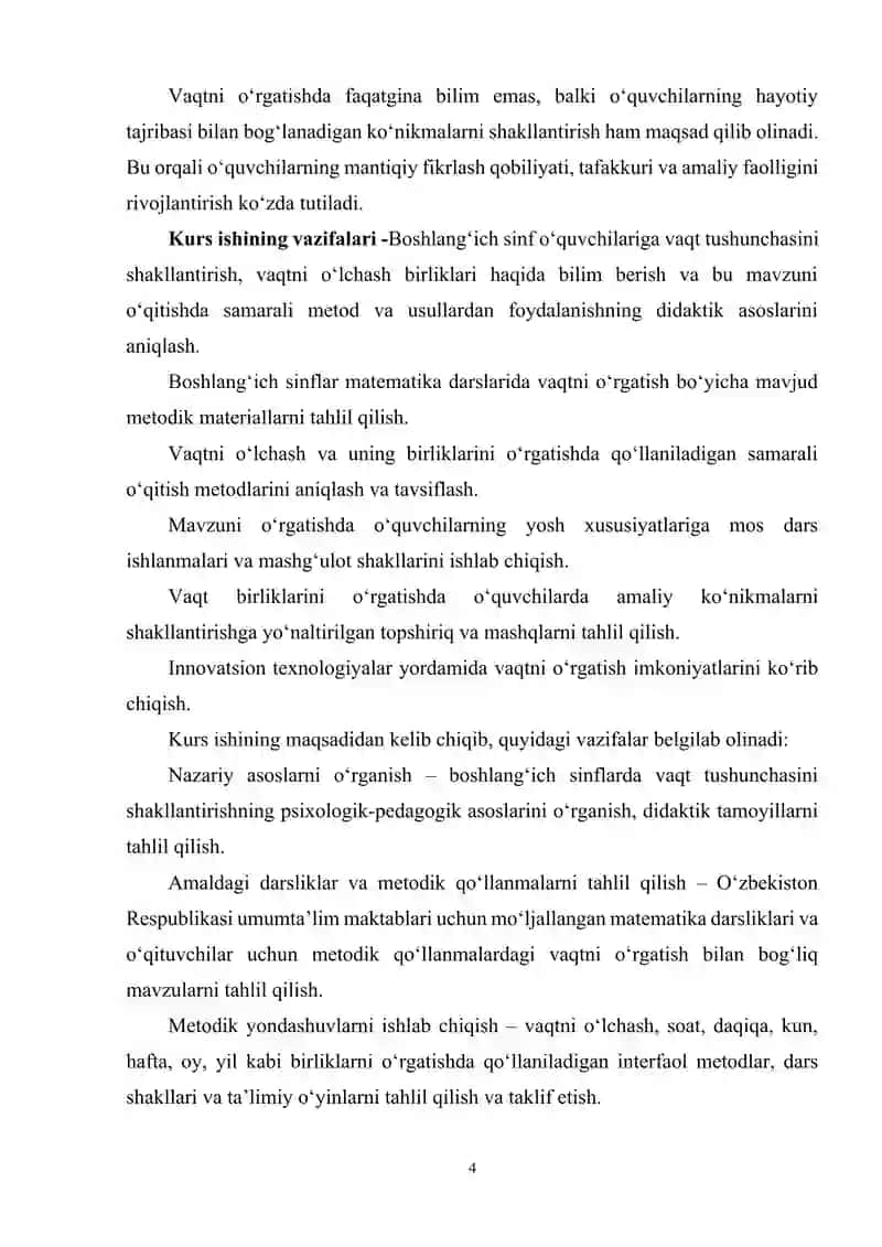Vaqtni o’lchash va uning o’lchov birliklari 4