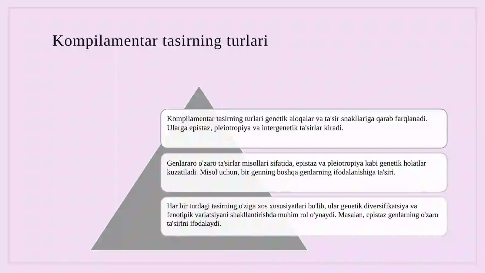 Genlarning oʻzaro kompilamentar tasiri 4
