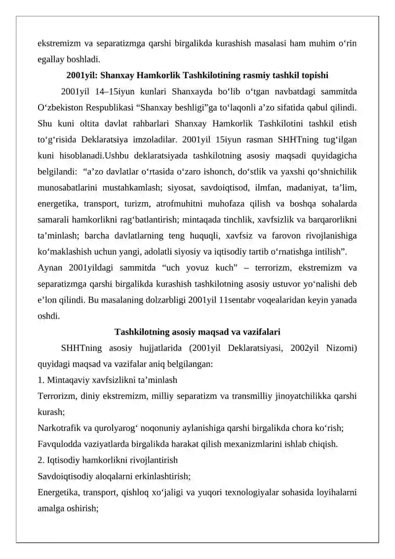 Shanxay Hamkorlik Tashkiloti 4