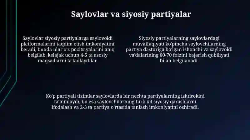 Siyosiy Institutlar va Hokimiyat Tarmoqlari 4