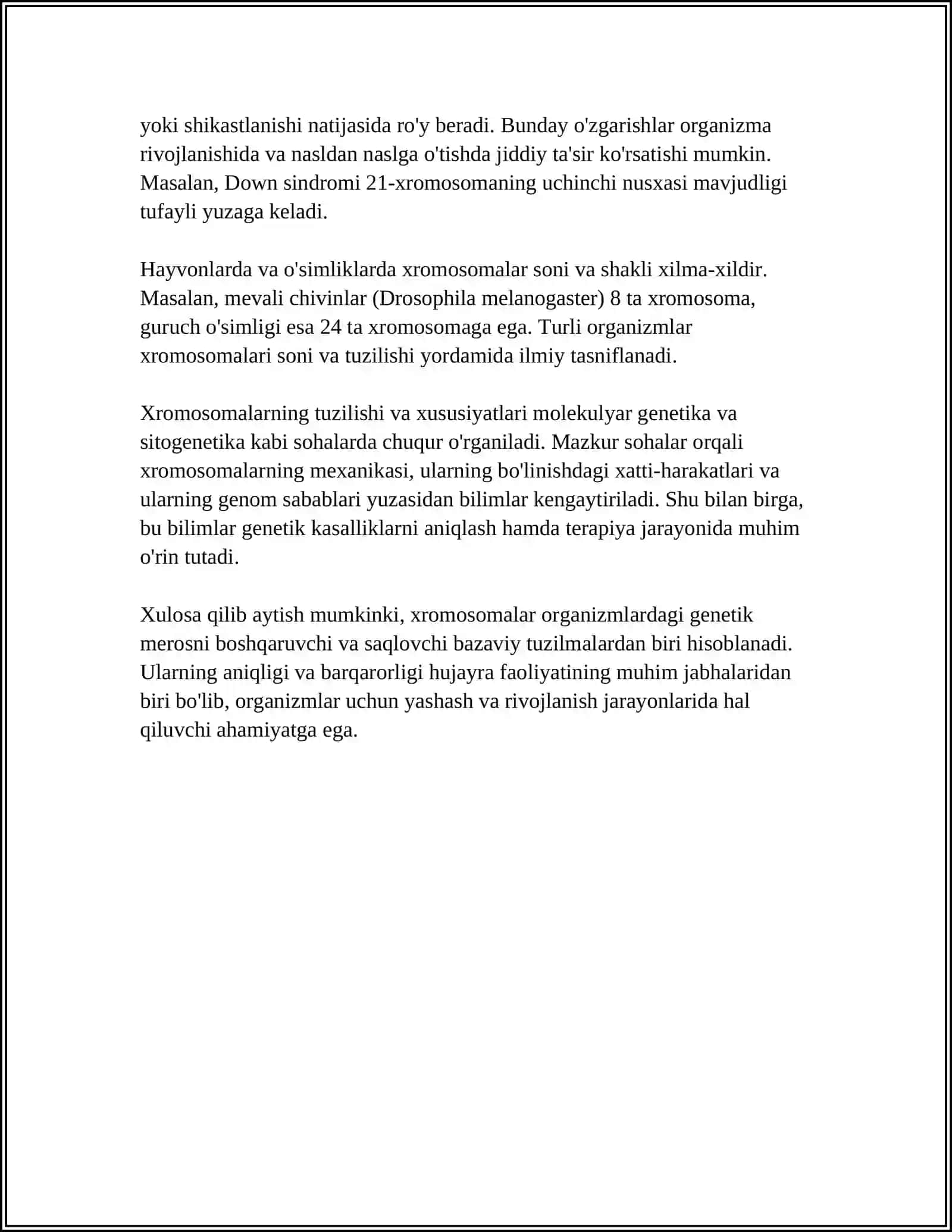 XROMOSOMALAR KLASSIFIKATSIYASI SISTEMALARI.GENETIK KARTALAR 4