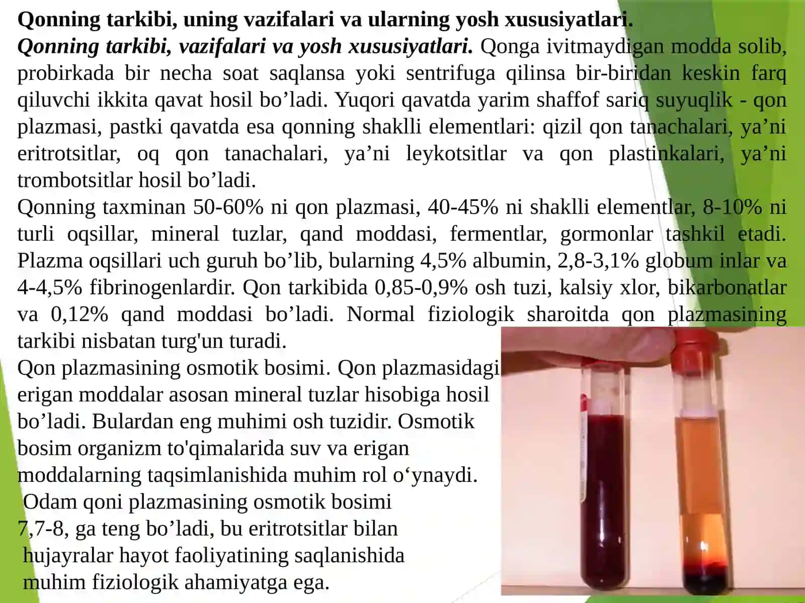 Qon tizimi fiziologiyasi 4