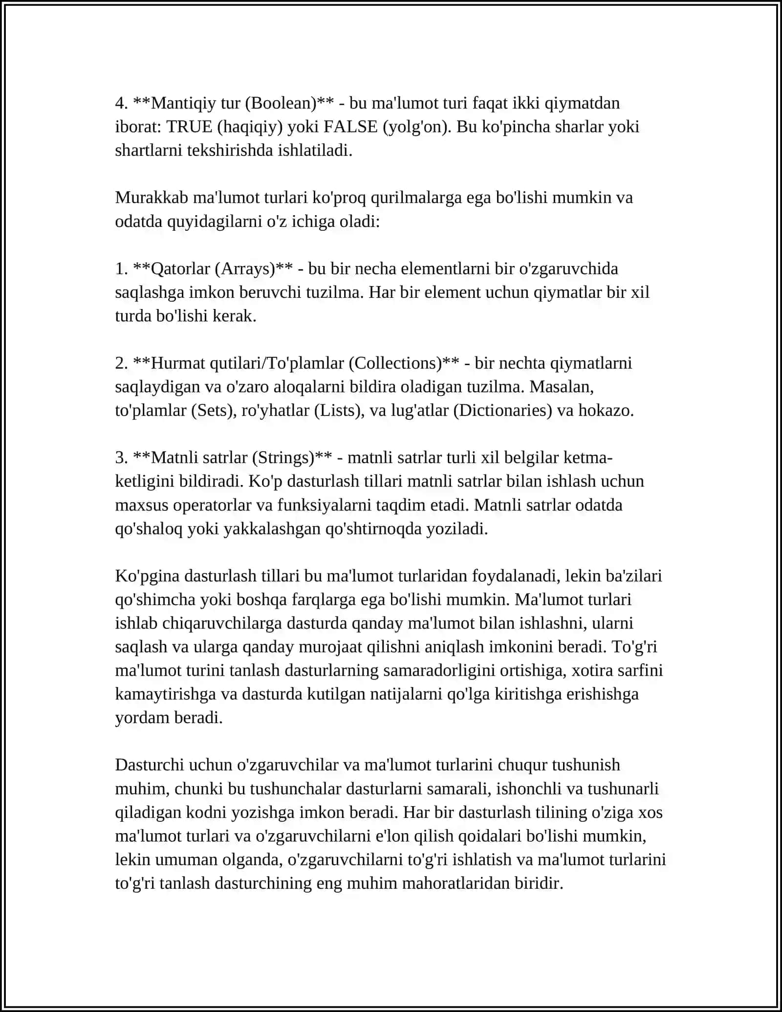 PYTHON DASTURLASH TILINING ASOSIY ELEMENTLARI VA DASTUR TUZILMASI 4