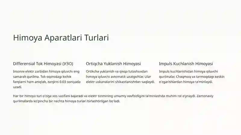Avtomatik Zanjirlarning Komutatsion va Himoya Aparatlari 4