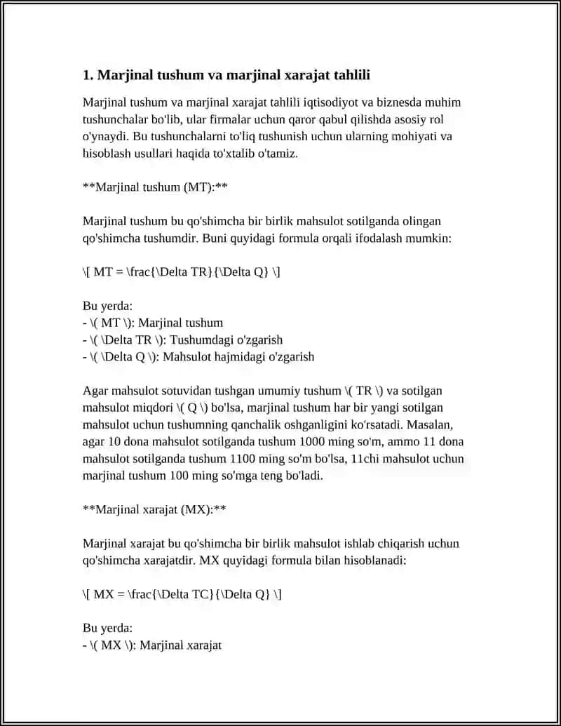 MIKROIGTISODIYOT VA MAKROIQTISODIYOTDA DIFFERENSIAL HISOB TATBIQLARI 4