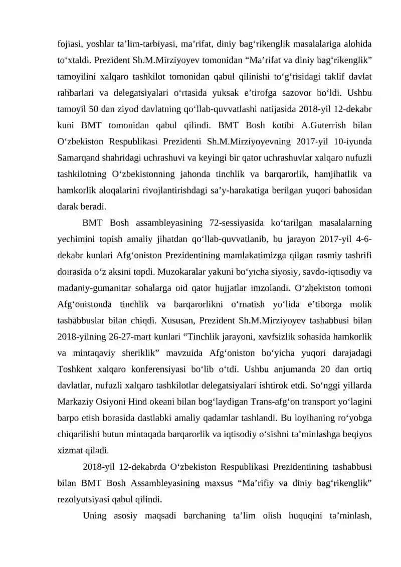 O‘zbekistonning YUNESKO bilan aloqalari 4