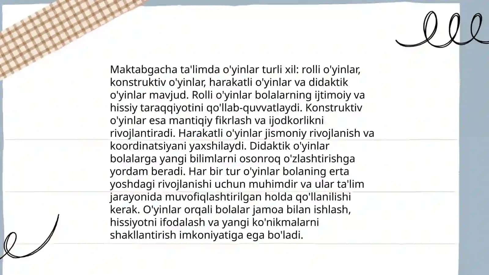 Maktabgacha ta'limda pedagogik o‘yin xususiyatlari 4