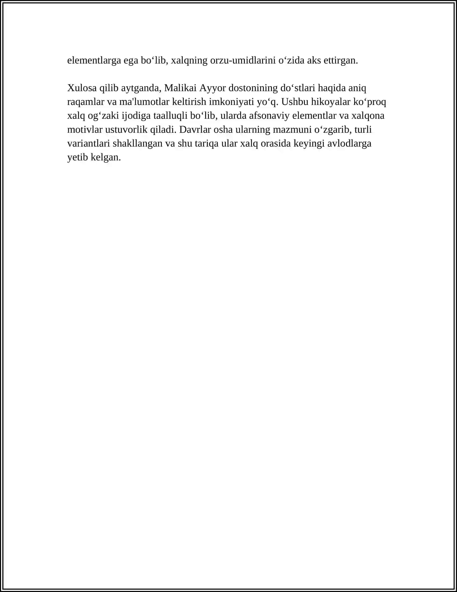 Malikai Ayyor dostonlari 4