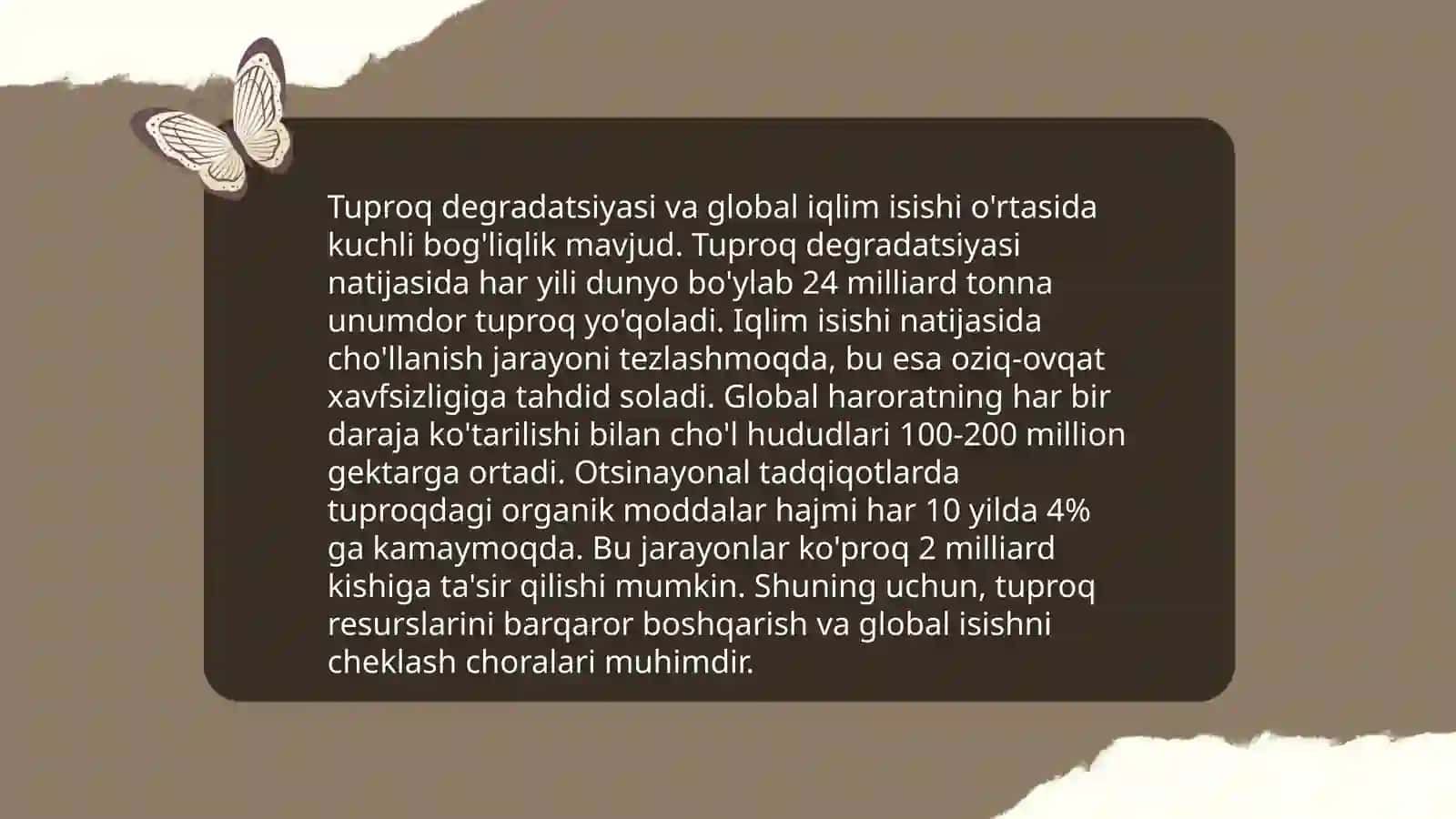 Iqlim oʻzgarishi va tuproqlar degradatsiyasi 4